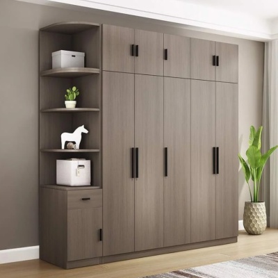 Tủ quần áo 4 cánh liền kệ gỗ công nghiệp