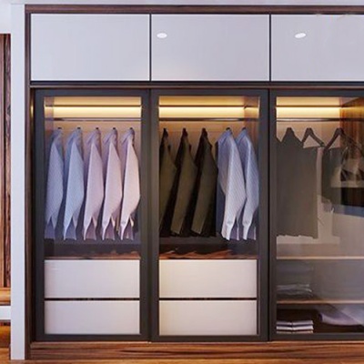 Tủ áo cánh kính âm tường